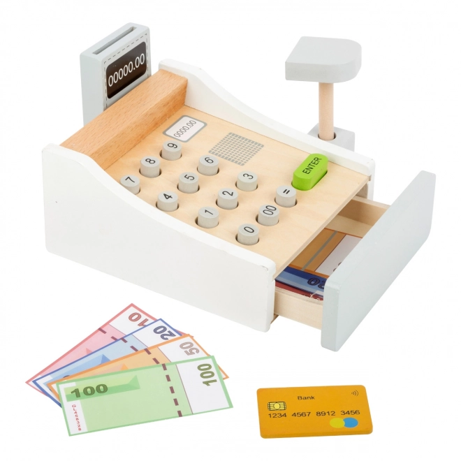 White Cash Register with Accessories