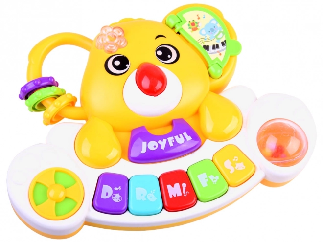 Colorful Interactive Koala Keyboard with Animal Sounds – Yellow