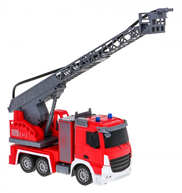 Remote Control Fire Truck with Water Hose and Interactive Features for Kids 3+