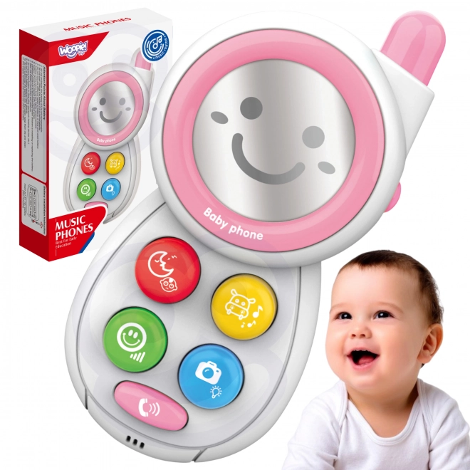 Woopie interaktivní dětský telefon s melodiemi