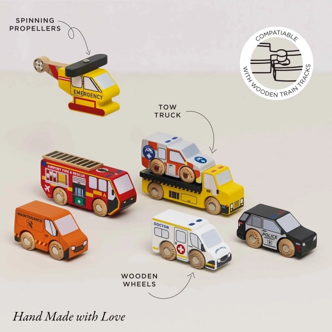 Le Toy Van Rescue Vehicle and Helicopter Set