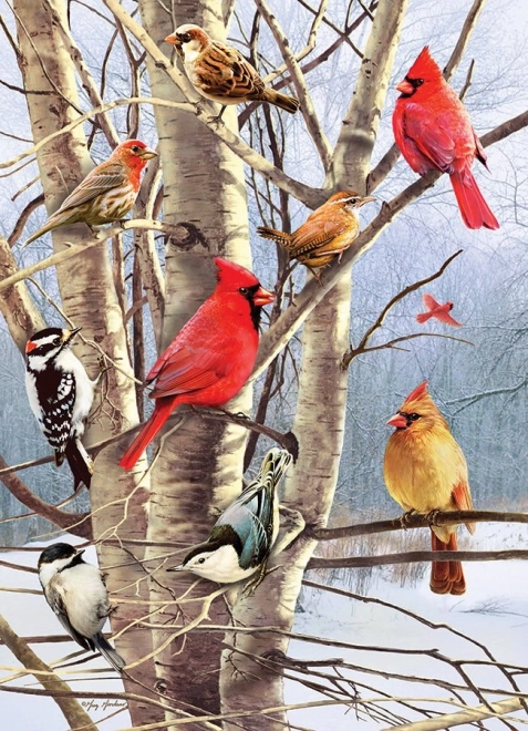 Puzzle Birds in Winter 1000 Pieces