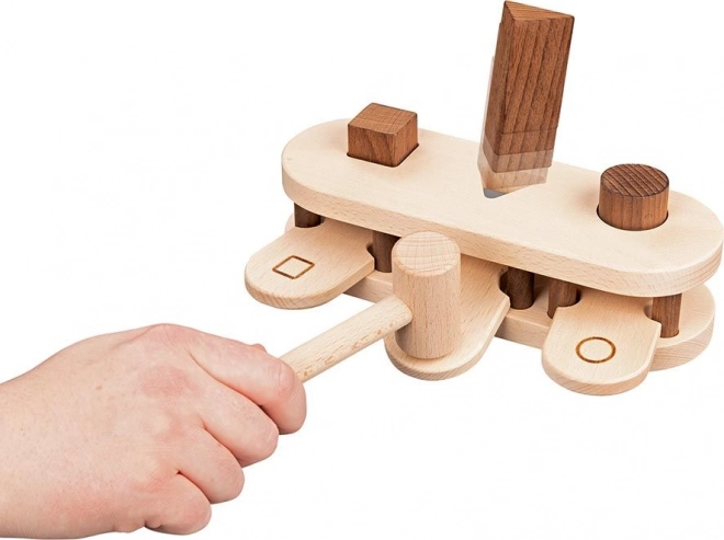 Goki Wooden Hammer and Shape Sorting Toy