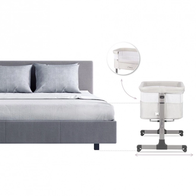 Baby Crib MoMi Revo Light Grey