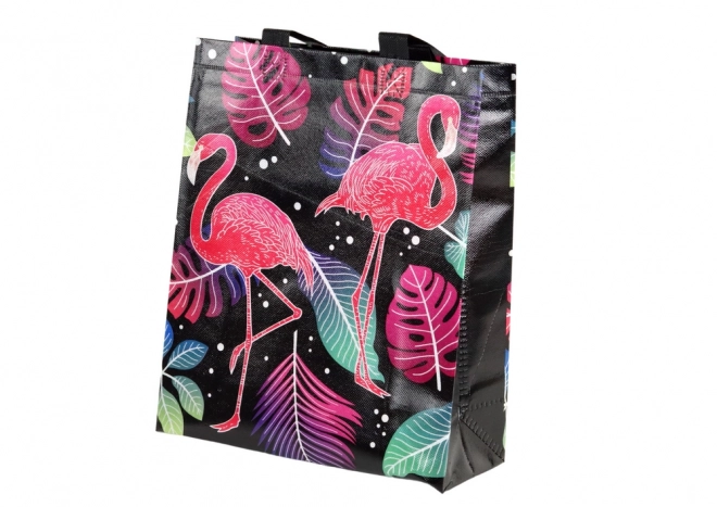 Gift Bag With Flamingos Black