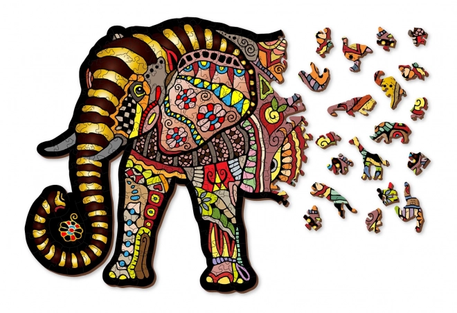 Wooden Magic Elephant Puzzle