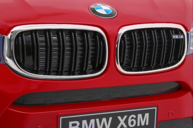 Mașină electrică pentru copii BMW X6M vopsită + telecomandă + EVA + pornire lentă + audio + LED – Červené
