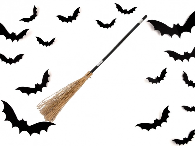 Witch's Broom Baba Yaga Black 90cm for Halloween and Christmas