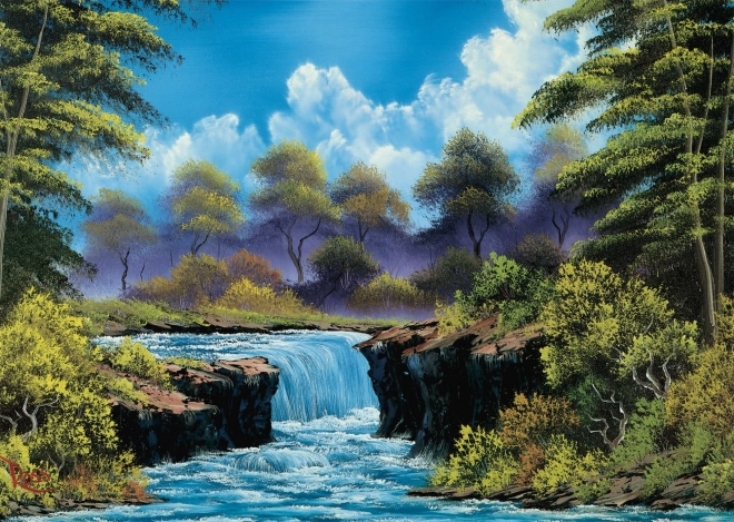 Bob Ross Waterfall on a Meadow Puzzle 1000 Pieces