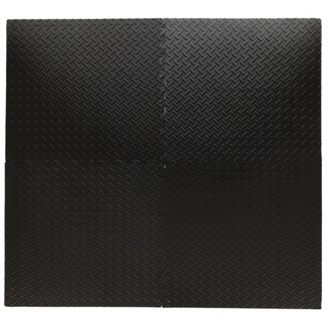 Educational Foam Puzzle Mat Black 60 x 60 cm 4 Pieces