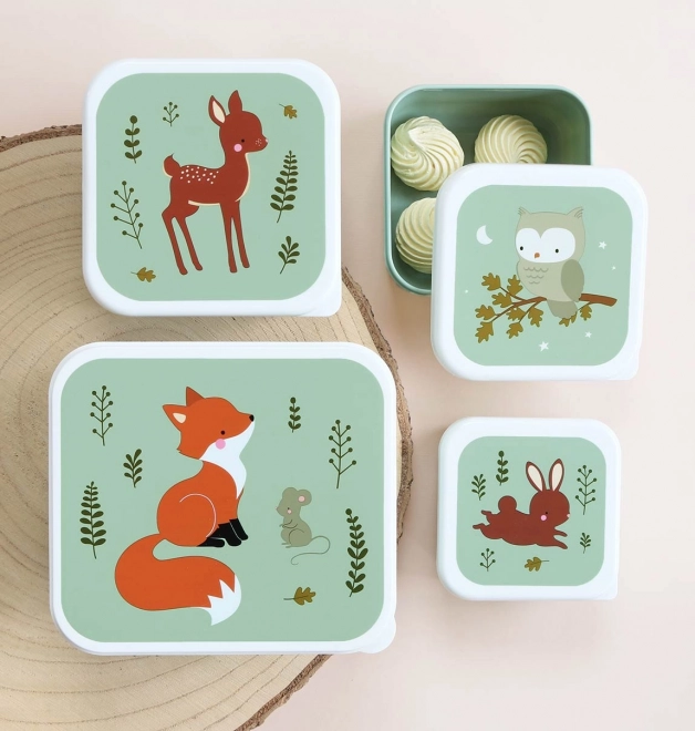 A little lovely company snack box set - forest friends