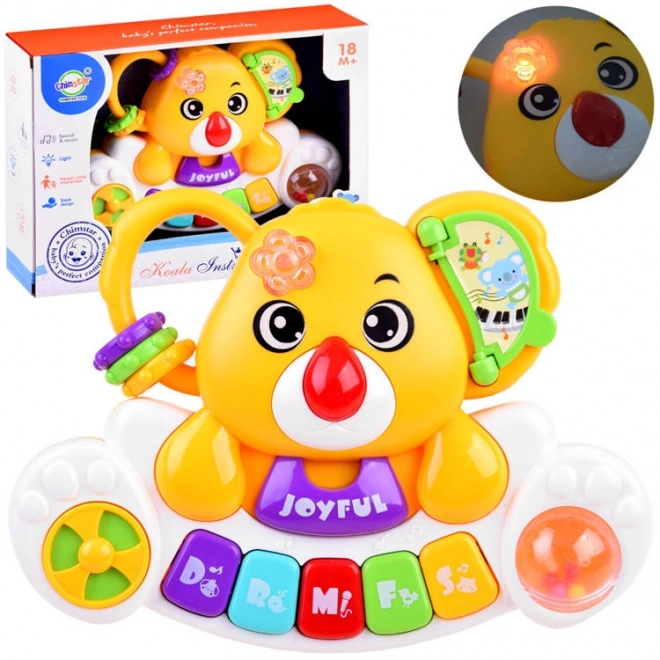 Colorful Interactive Koala Keyboard with Animal Sounds – Yellow