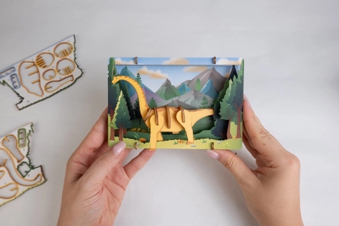 3D Wooden Puzzle Brontosaurus