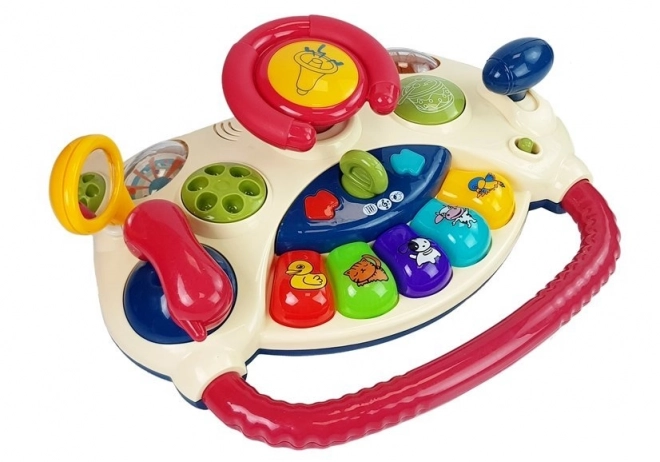 Interactive Kids Steering Wheel Piano Animal Sounds Phone