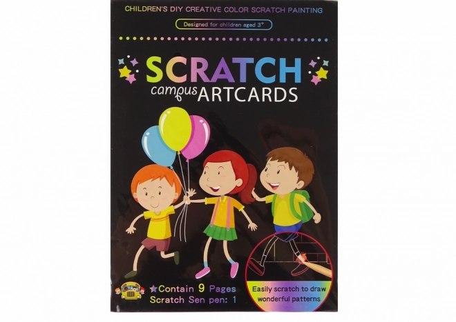 Scratch Coloring Book for Kids - School Fun