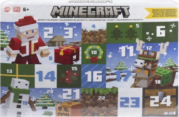 minecraft julekalender 2024 med figurer og tilbehør