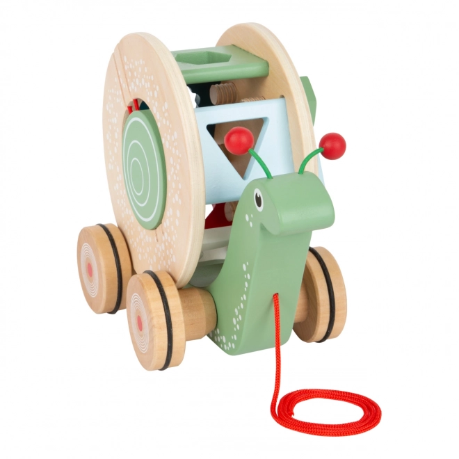 Montessori Pull-Along Snail with Shape Sorter