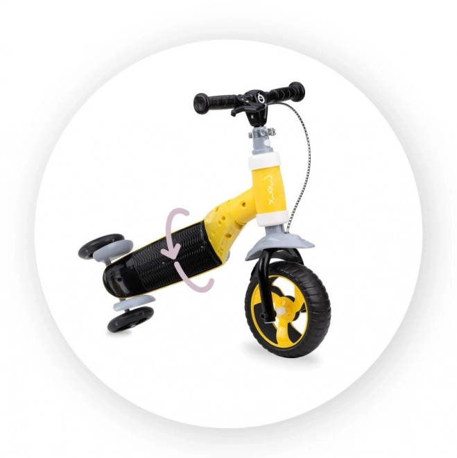 Kids 2-in-1 Ride-On and Scooter Yellow