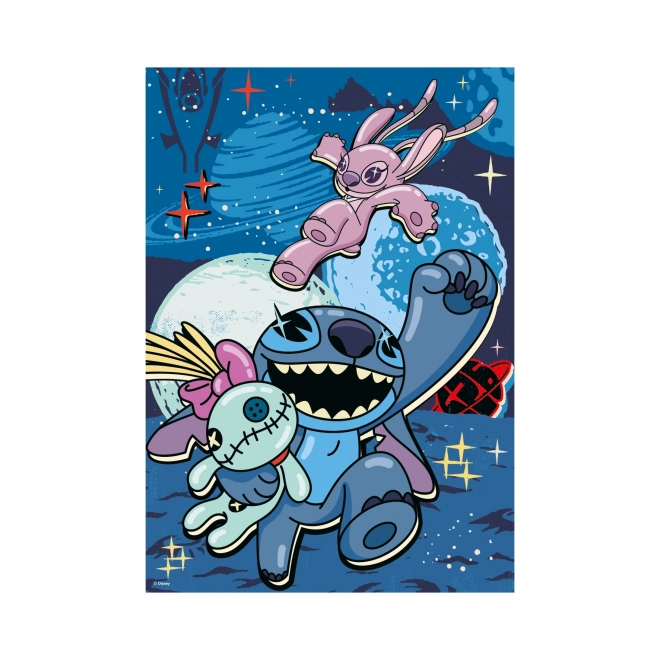 Neon Glow-in-the-Dark Puzzle - Stitch