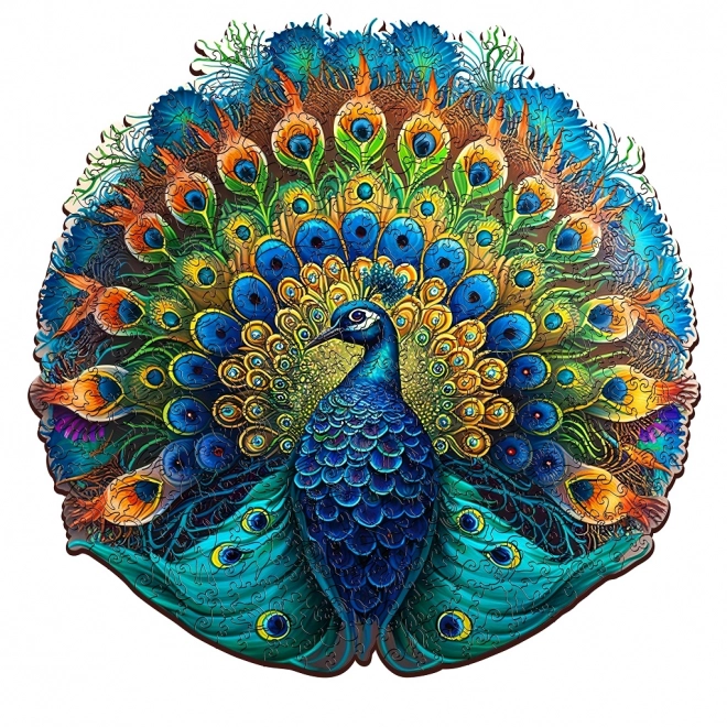 EscapeWelt Wooden Glow-in-the-Dark Peacock Puzzle 200 Pieces