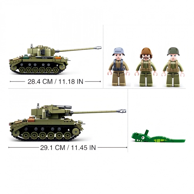 Sluban Army Medium Tank and Anti-Aircraft Gun Set