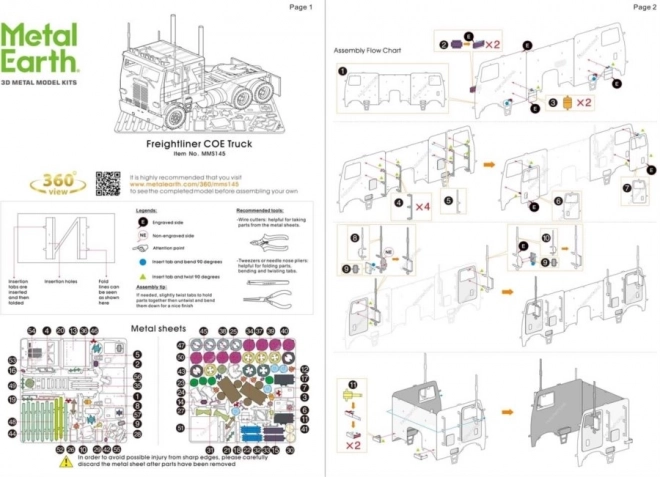 3D Puzzle Freightliner COE Truck