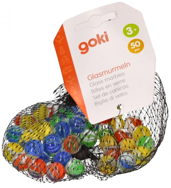 Goki Glass Marbles Cat's Eye Set