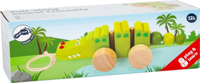 Pull Along Wooden Crocodile Toy