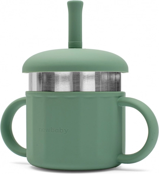 Tazza in silicone 2-in-1 New Baby verde