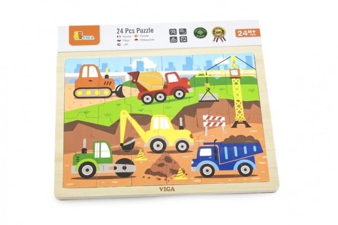 Drewniane puzzle 24 części - budowa