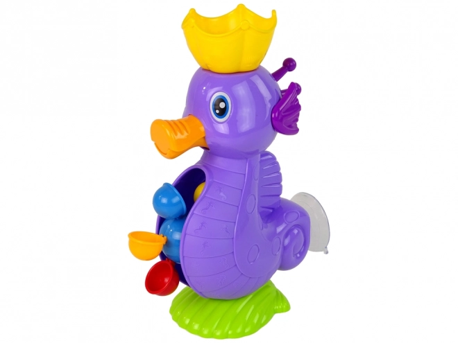 Bath Toy Waterfall Seahorse with Duck Cup