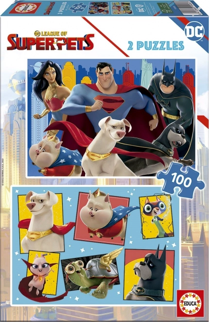 Educa Puzzle DC League Super Pets 2x100 Pieces