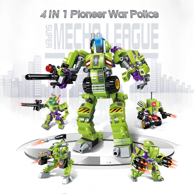 Qman Police Apocalypse Pioneer 4-in-1 Building Set