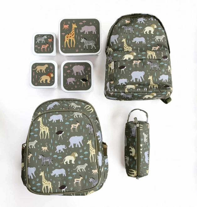 Astuccio per pastelli di A Little Lovely Company – Animali della savana