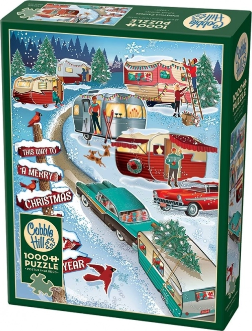 Cobble Hill Christmas Camping Puzzle 1000 Pieces