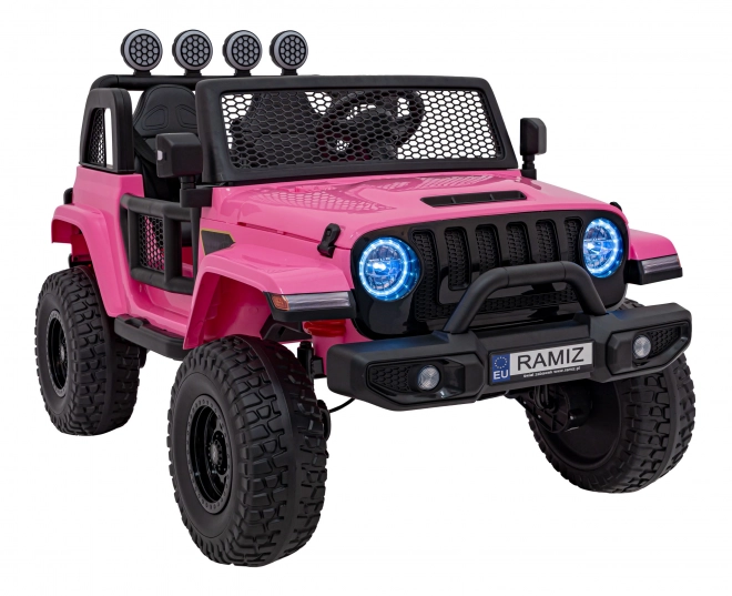 Detské terénne auto Off-Road červené – Ružová