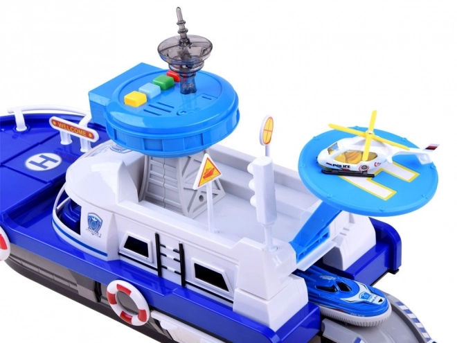 Police Boat and Helicopter Playset