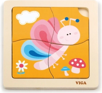 Fa puzzle pillangó 4 darab VIGA