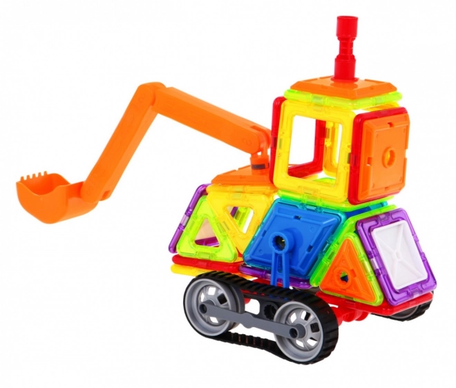 Magnetic Construction Blocks for Kids with Excavator Arm