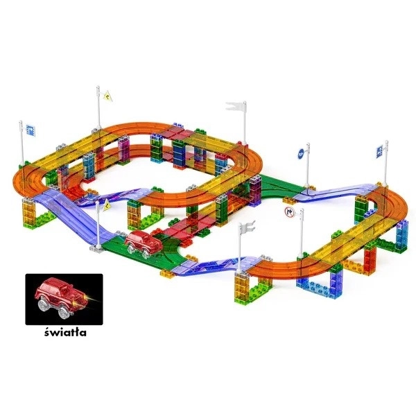 Magnetic Building Blocks - Car Track Set