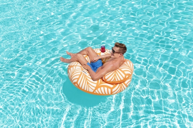 Swim Floating Ring with Backrest Orange