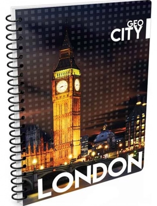 Twin Wire Notepad A6 Soft Geo City London