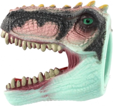 Rubberen dinosaurus-handpop - 1 stuk