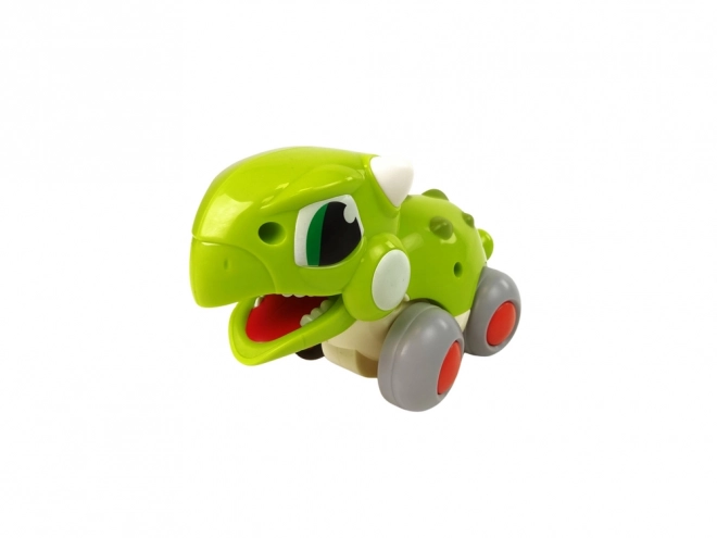 Green Dinosaur On Wheels Figurine