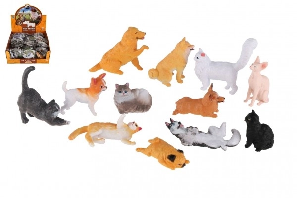 Plastic Pet Farm Animals - Dogs & Cats Mix