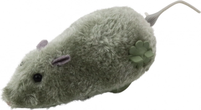 Wind-up plush mouse toy for children and cats