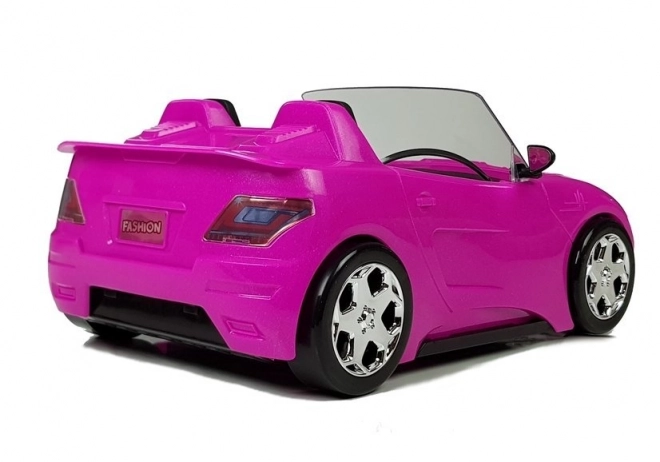 Roze cabrio-speelgoedauto voor poppen 34 cm