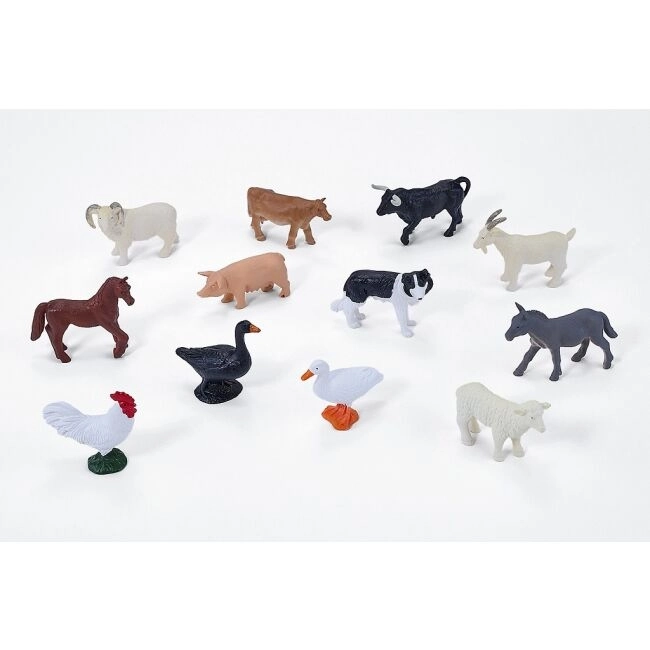 Mojo Mini Farm Animal Set - 12 Pieces