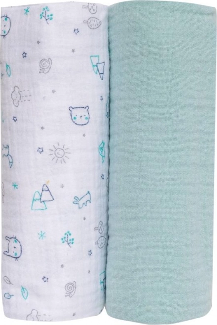 Muslin Baby Blankets Mint Bundle