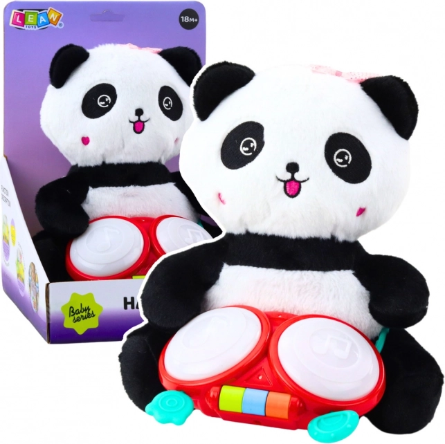 Plush Panda with Drum and Light Effects